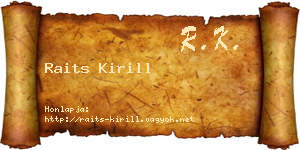Raits Kirill névjegykártya
